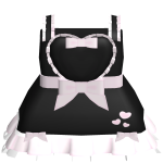 ♡ FREE : kawaii black valentines baby doll dress