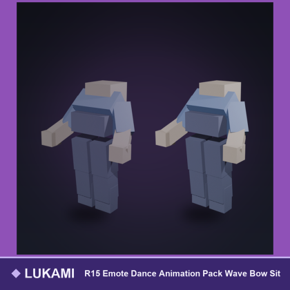 R15 Emote Dance Animation Pack Wave Bow Sit