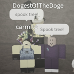 Spook tree hunters and chilling and play
