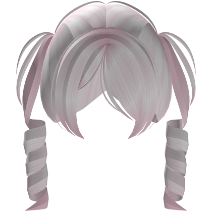 ᜊ ꒰ cute vkei dolly curls pigtails in baby pink thumbnail