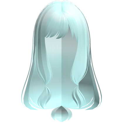 wispy thin silky long tied moe hair teal