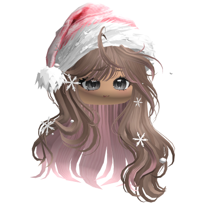 Christmas Waves w/Santa Hat (Milktea&Pink)
