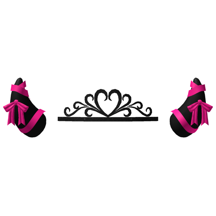 Princess Devil Imp Horns - Black Hot Pink Neon
