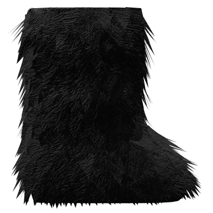 r*u様 【即日発送】　black design zip boots Y2K o 3.0 Y2K Fur Boots Black Fl… - Right Shoe Accessory | Roblox Item