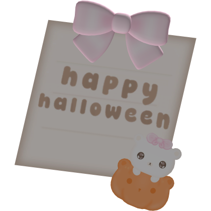 ♡ ┊ pumpkin beary halloween sticky note .ᐟ