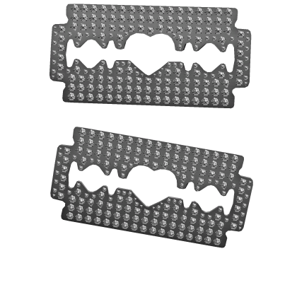 Rhinestone Heart Razor Prop Clip