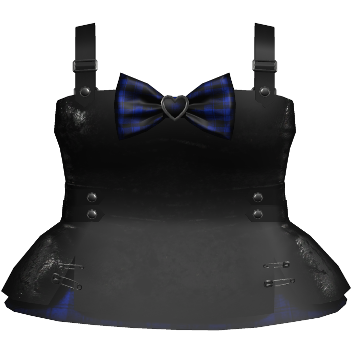 scary halloween psycho overall dress in blue