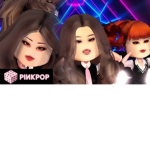 K-pop girl idols group [Neon pastel studio]