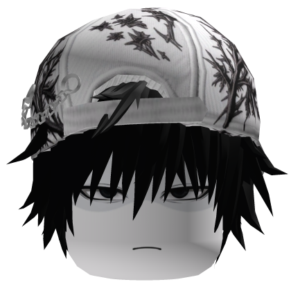 Vkei Black Hair with Cap Shadowed Face Dashie emo