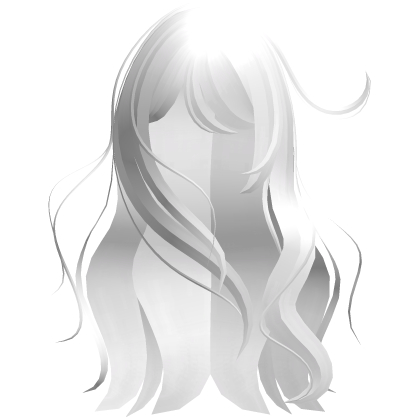 ♡ windy anime girl messy long hair (white)