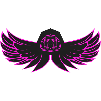 Cartoony Black & Pink Hood Chains Wings Aura Combo