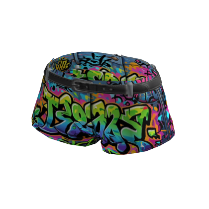 ✅Graffiti Mini Shorts✅ Urban Street thumbnail