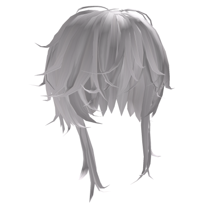 Long Length Messy Anime White Hair