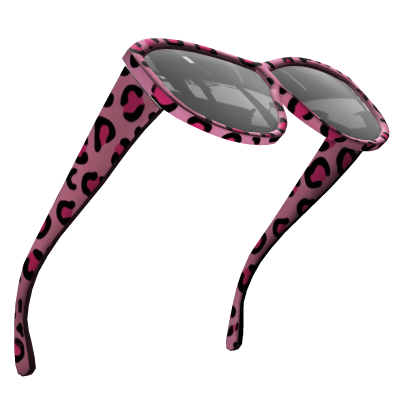Pink cheetah baddie sassy raised sunglasses Roblox item
