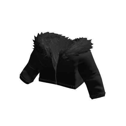 Crop Fur Jacket Black | Roblox Item - Rolimon's