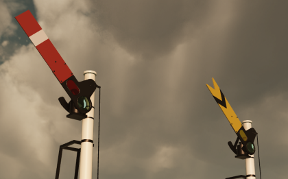 Home+Distant Up Semaphore Signal Set preview 4