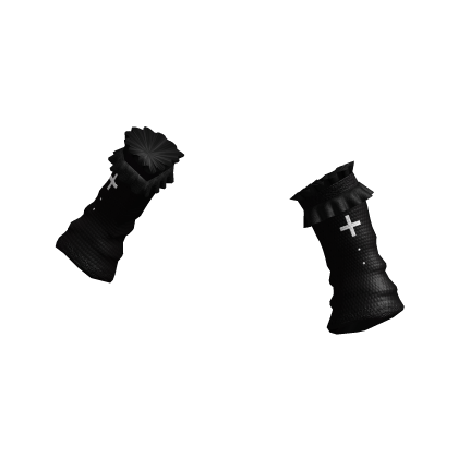 ⸸꒱ cross arm warmers w ruffles in black 3.0 thumbnail
