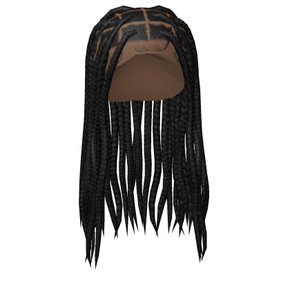 𝓖 Black Middle Part Braids Roblox item