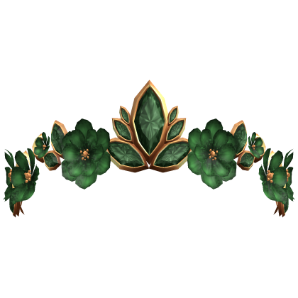 Secret Floral Fairy Tiara - Green/Gold Roblox item