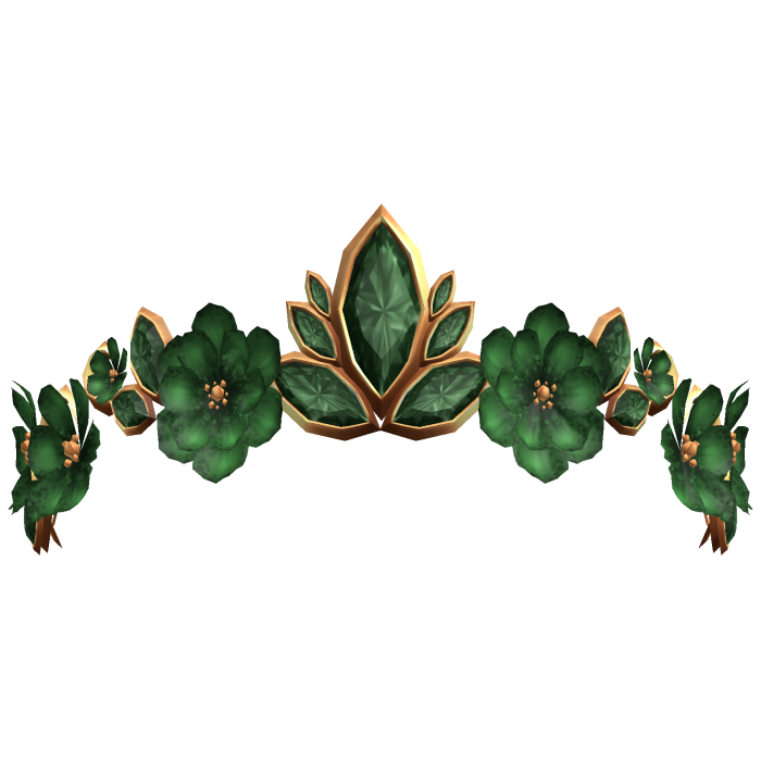 Secret Floral Fairy Tiara - Green/Gold