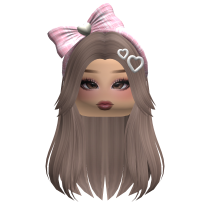Soft Girl Straight Hair w/ Accessories & Makeup
