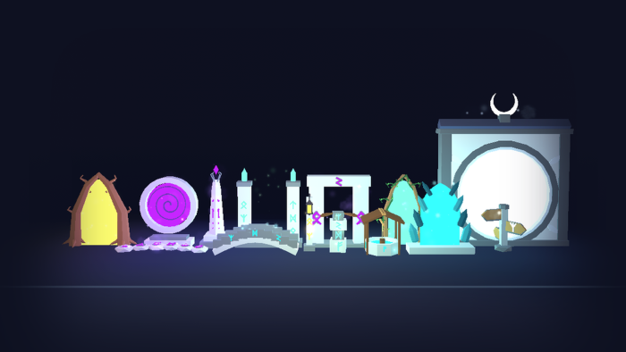 Low Poly Fantasy Pack x60 Crystal Tree Portal Rune preview 8