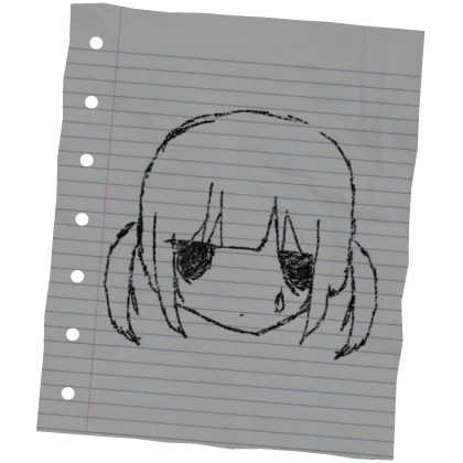 sad teary anime girl drawing