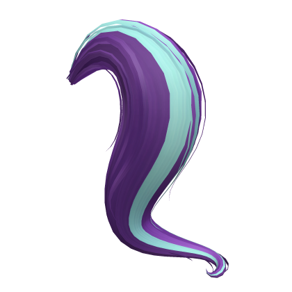 Cute Long Purple with Teal Pony Tail Roblox item