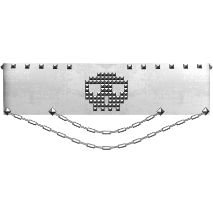 White emo studded skull crop top w/ chains