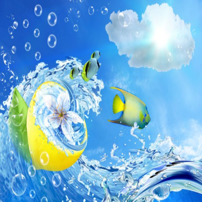 Frutiger Aero Lemon & Fish Roblox decal