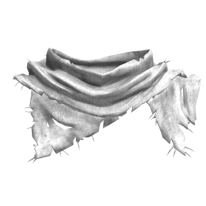 Distressed Torn Scarf - White thumbnail