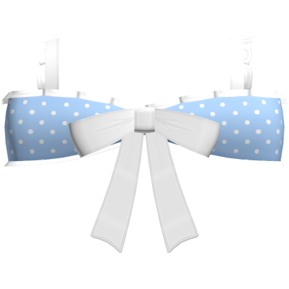 ♡ : cute blue short polka dot top Roblox item