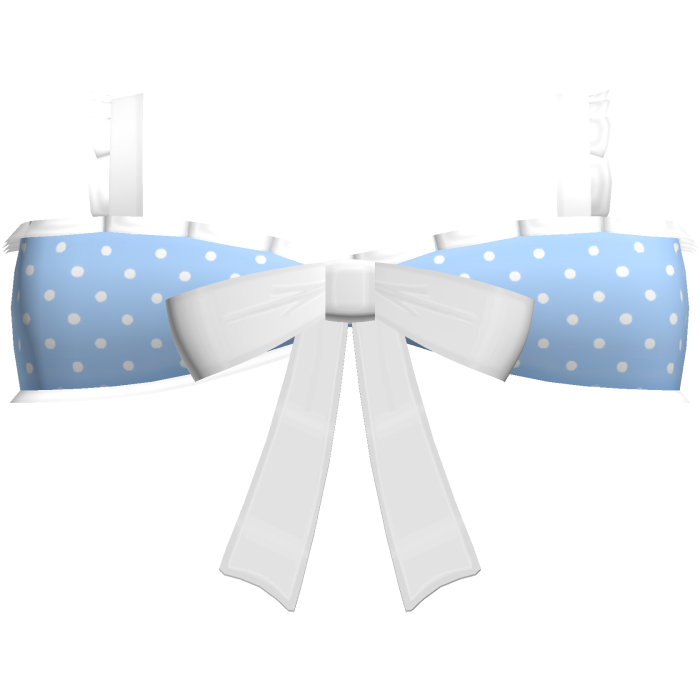 ♡ : cute blue short polka dot top