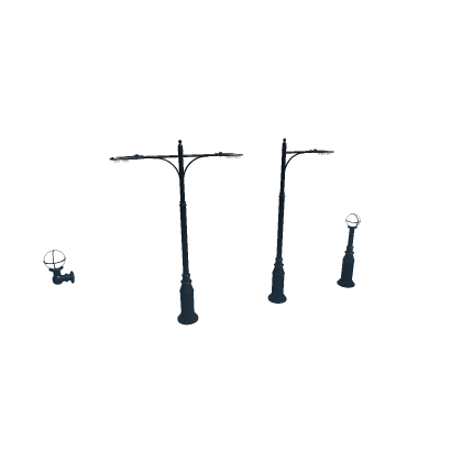[New!] Street Lights (Black)! Party City Decor NPC