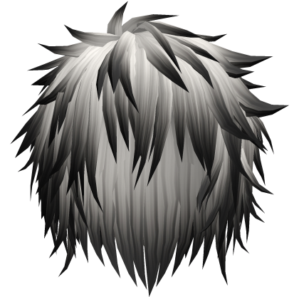 Black & White Messy Emo Scene Wolfcut Hair Roblox item