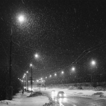 snowy night