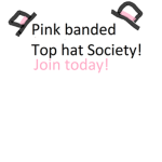 Pink Banded Top hat society
