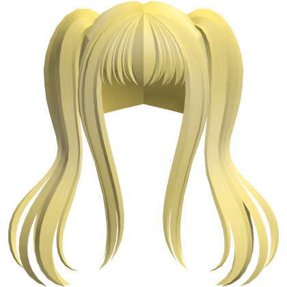 🐾 big long wispy anime pigtails moe yellow