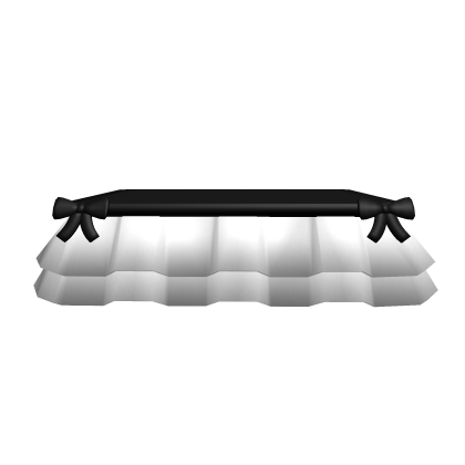 Cute White Ruffled Bow Skirt Roblox item