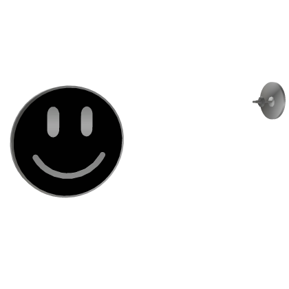 [BLACK] SMILEY FACE EARRINGS Roblox item