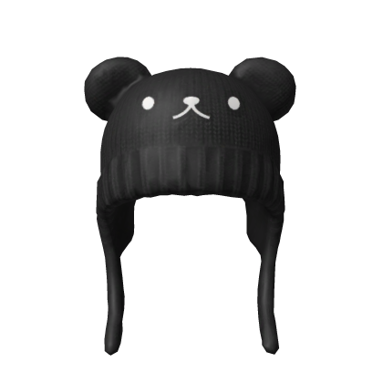 Black goth bear beanie vkei emo moe grunge