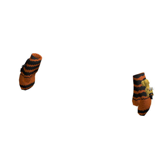 Black & Orange Striped Gloves