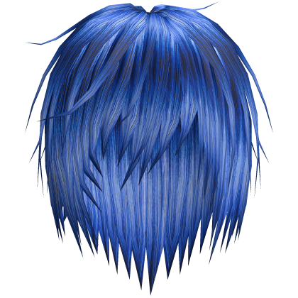 Blue Vkei Messy Emo Punk Hair