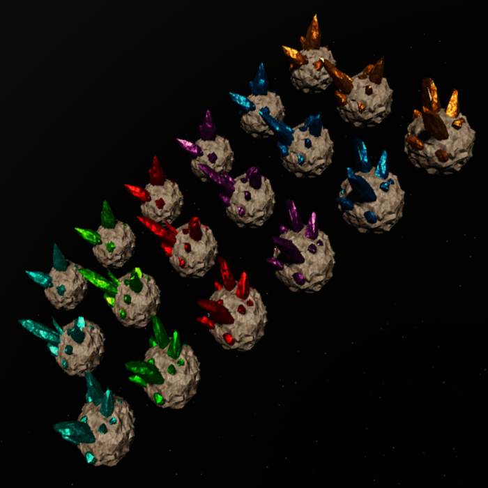 Crystal Ores (54 Models) preview 1