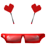 BIG: Valentines Pixel Heart Shades