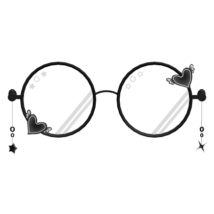 Cute Black Round Glasses (low)