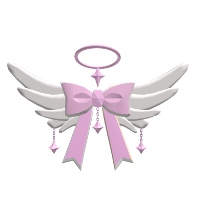 Pink Bow Angel Wings Accessory Roblox item