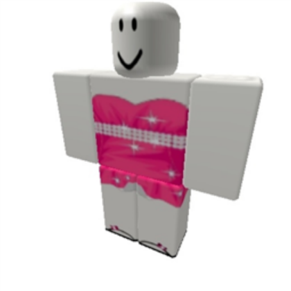 Pink Party Dress with Diamond Belt Roblox decal