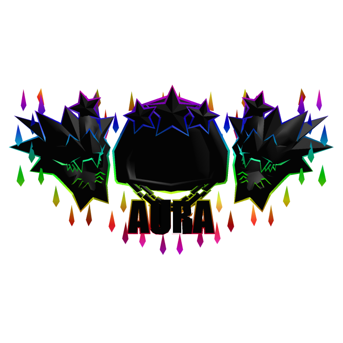 Rainbow Black Aura Hood