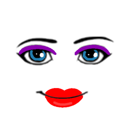 Woman face with makeup Roblox decal